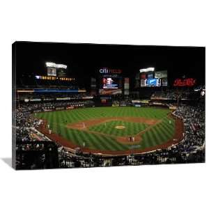 Citi Field at Night   Gallery Wrapped Canvas   Museum Quality  Size 