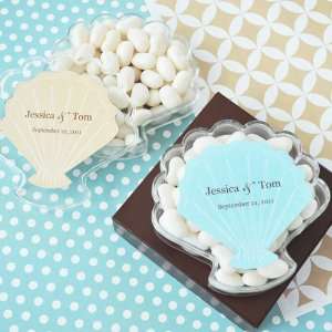  Personalized Seashell Acrylic Favor Boxes