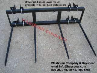 loader 3 point stacker spear 4 prong 48 universal attachments