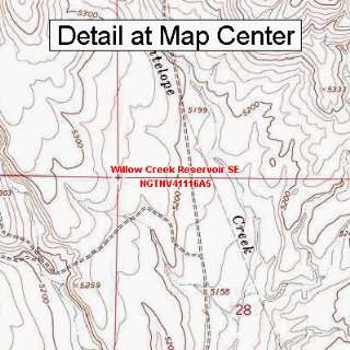  USGS Topographic Quadrangle Map   Willow Creek Reservoir 