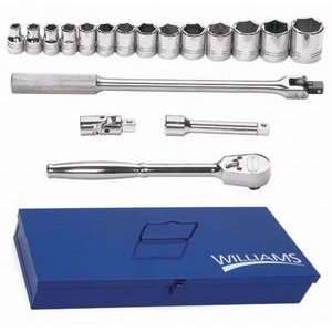   JH Williams WSS 18HF 18 Piece 1/2 Inch Drive Socket and Drive Tool Set