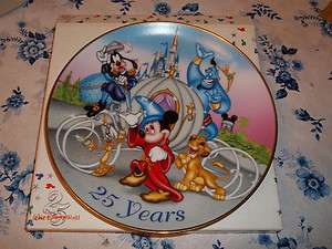 Walt Disney World 25th Anniversary collector plate/1996/Mickey Mouse 