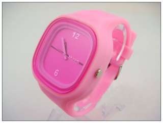 Fashion Girls Quartz Pink Jelly sports Watch EM462I  