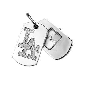   Los Angeles Hip Hop Dog Tag Watch Combo + Free Chain 