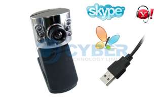 USB 300K 6 LED WEB CAMERA WEBCAM MIC for PC SKYPE MSN  