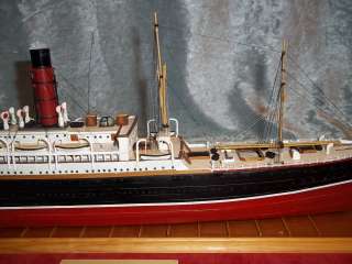 Cased Model Of Cunard Liner SS Ivernia 1/300th Scale  
