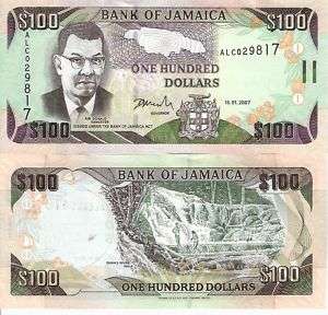 JAMAICA 100 Dollars Banknote World Currency Money BILL  