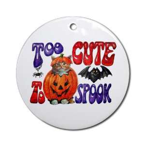  Ornament (Round) Halloween Too Cute To Spook Jack o 