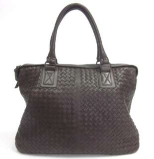 NEW BOTTEGA VENETA Brn Woven Leather Briefcase Handbag  