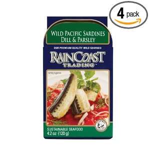 Raincoast Trading Wild Pacific Sardines in Dill and Parsley Sauce, 4.2 