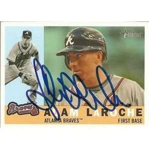 Adam LaRoche Signed Braves 2009 Topps Heritage Card