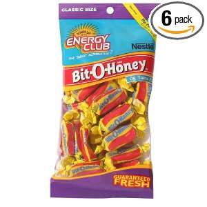 Energy Club Nestle Bit O Honey, 4.0 Ounce Bags (Pack of 6)  