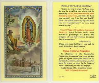 Words of Our Lady of Guadalupe Holy Card (800 441) (E24 843)  