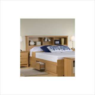 Prepac Sonoma Maple Queen Wood Platform Bedroom Set  