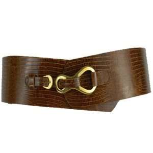  Hyde Collections   Brown Gold Buckle Belt   Medium 