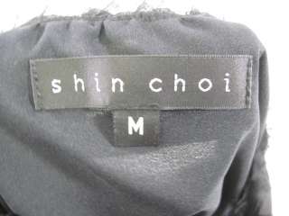 NWT SHIN CHOI Black Sleeveless Silk Shirt Top Sz M  