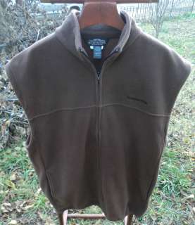 Mens Winchester Brown Fleece Vest size Large EUC Firearms Hunting 