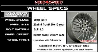 20 MRR GT 1 G35 350Z MUSTANG SC430 STAGGERED WHEELS  