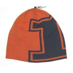   of Illinois NCAA Adidas Large Logo Knit Beanie Hat