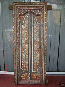 THAILAND ORIGINAL ANCIENT CARVED WOOD DOOR ANTIQUE  