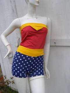 Wonder Woman S XL costume Cosplay DiY Comics DC Romper Bathing suit 