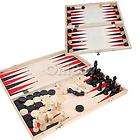 Quality Wooden Chess 3 In 1 Game Set Checker Backgammon