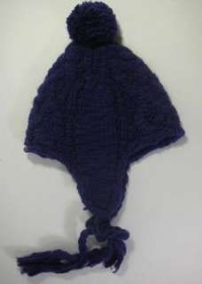   EAGLE Hat & Scarf Set NEW Purple Wool Blend Knit Womens Winter Skiing