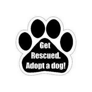 Get Rescued Adopt a Dog Car Magnet Paw Print Everything 