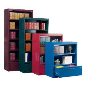  Steel Bookcase with File Drawer 36 W x 18 D x 72 H 