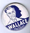 1948 pin Henry WALLACE Third PROGRESSIVE Party FDR Fran