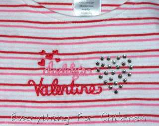 Girls GYMBOREE Valentines Day shirt 6 NWT striped tee  
