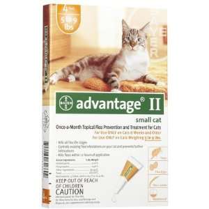  Bayer Advantage II Topical Flea Control   Small Cat   4 