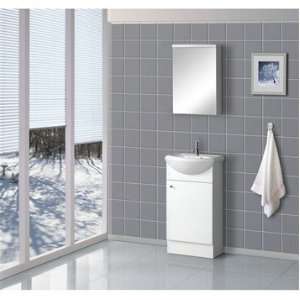 DreamLine 18 Inch Floor Standing Modern Bathroom Vanity with Counter 