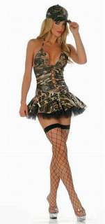 Sexy Camouflage Army Lace Up Dress/Belt/Cup/Stocking  