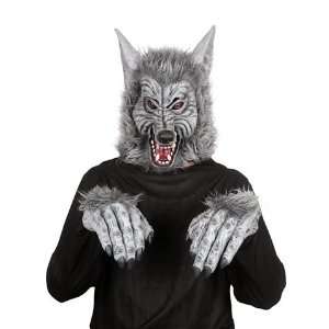  Grey Wolf Mask with Hands Toys & Games
