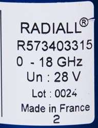 Radiall R573 403 315 RF Coaxial Switch 0 18 GHz, 28 V, Single Pull 