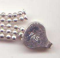 FAS Fantastic Antiq Silver Sterling .925 Silver Bead Link Bracelet 