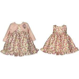 Baby Girls Adorable Floral Summer Dress with Cardigan & Diaper Cover 