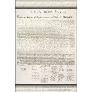  US Declaration of Independence   24x36 Poster 