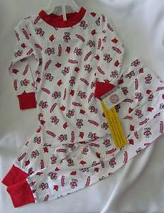 Wisconsin Badgers NCAA Childs Cotton Pajama PJ Set Sz 6  