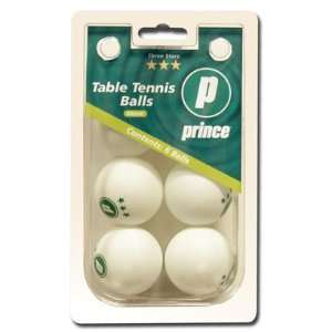 Prince White Three Star Table Tennis Balls   6 Pack 
