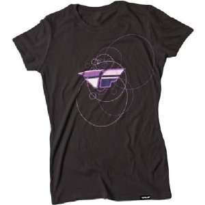   Fly Racing T Shirts Contempodium Womens Tee Black Medium Automotive