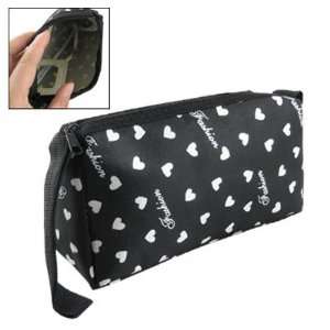  Rosallini White Heart Pattern Cosmetic Pouch Bag Black for 