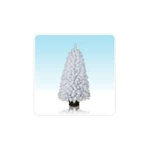   Winter White Potted Pine Artificial Christmas Tree