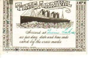 Twin Lakes 1907 Wisconsin ship art arrival ad postcard  