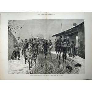  1878 Russian Soldiers Turkish Village War Army Fine Art 