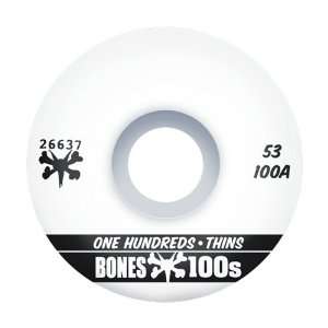  Bones Wheels Bones 100s Thins Skateboard Wheels (Set of 4 