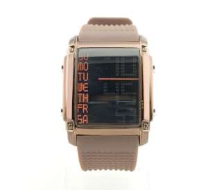 Digital Sports Watch Mens Wristwatch 381 GB NEW Brown  