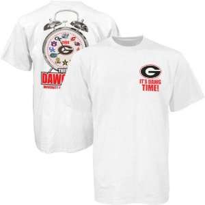 Georgia Bulldogs White Dawg Time 2008 T shirt Sports 