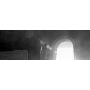  Black and White, Airline Window by Panoramic Images , 24x8 